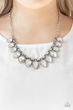 Paparazzi Necklace - FEARLESS is More - White