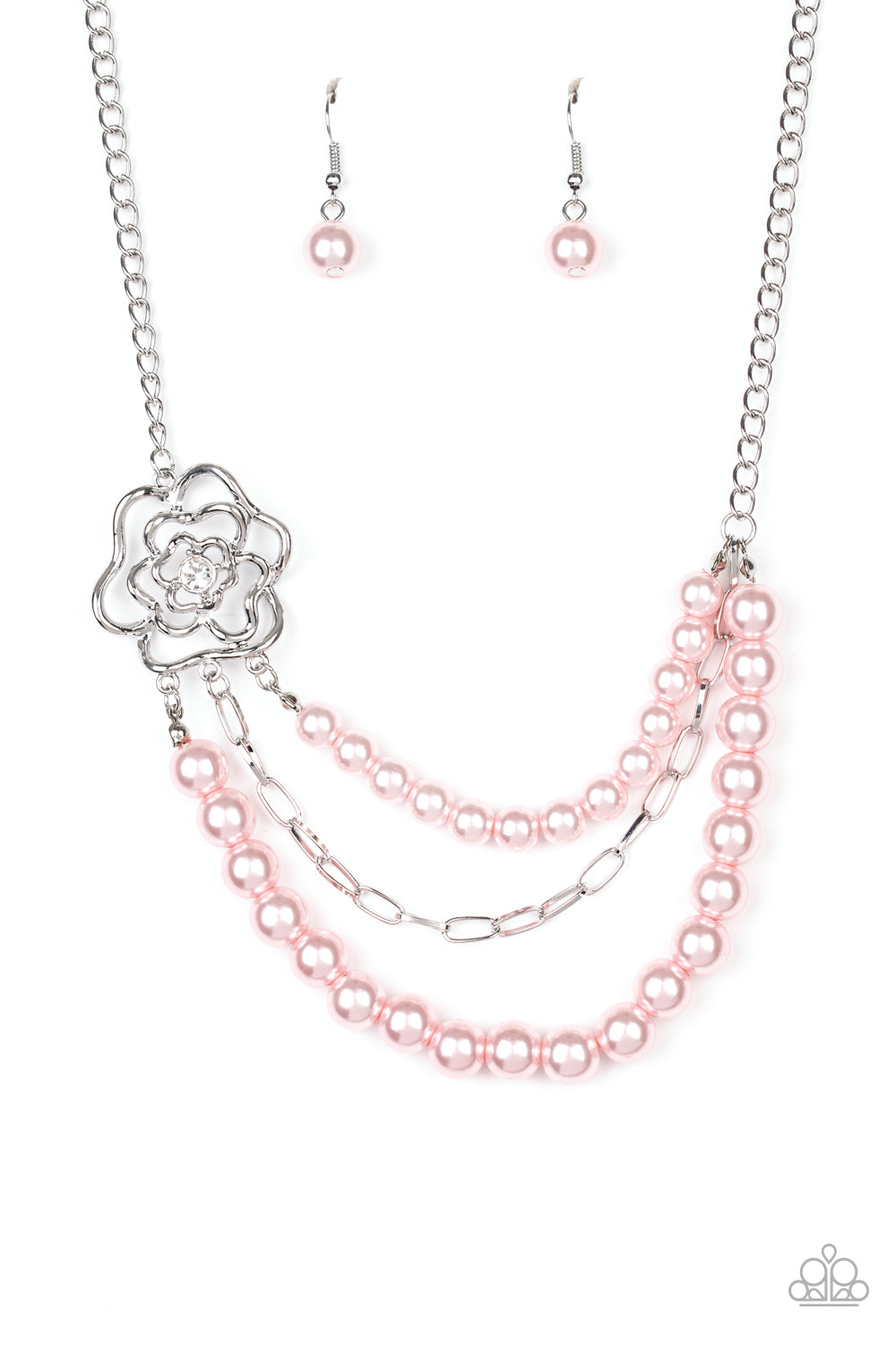 Paparazzi Necklace - Fabulously Floral - Pink