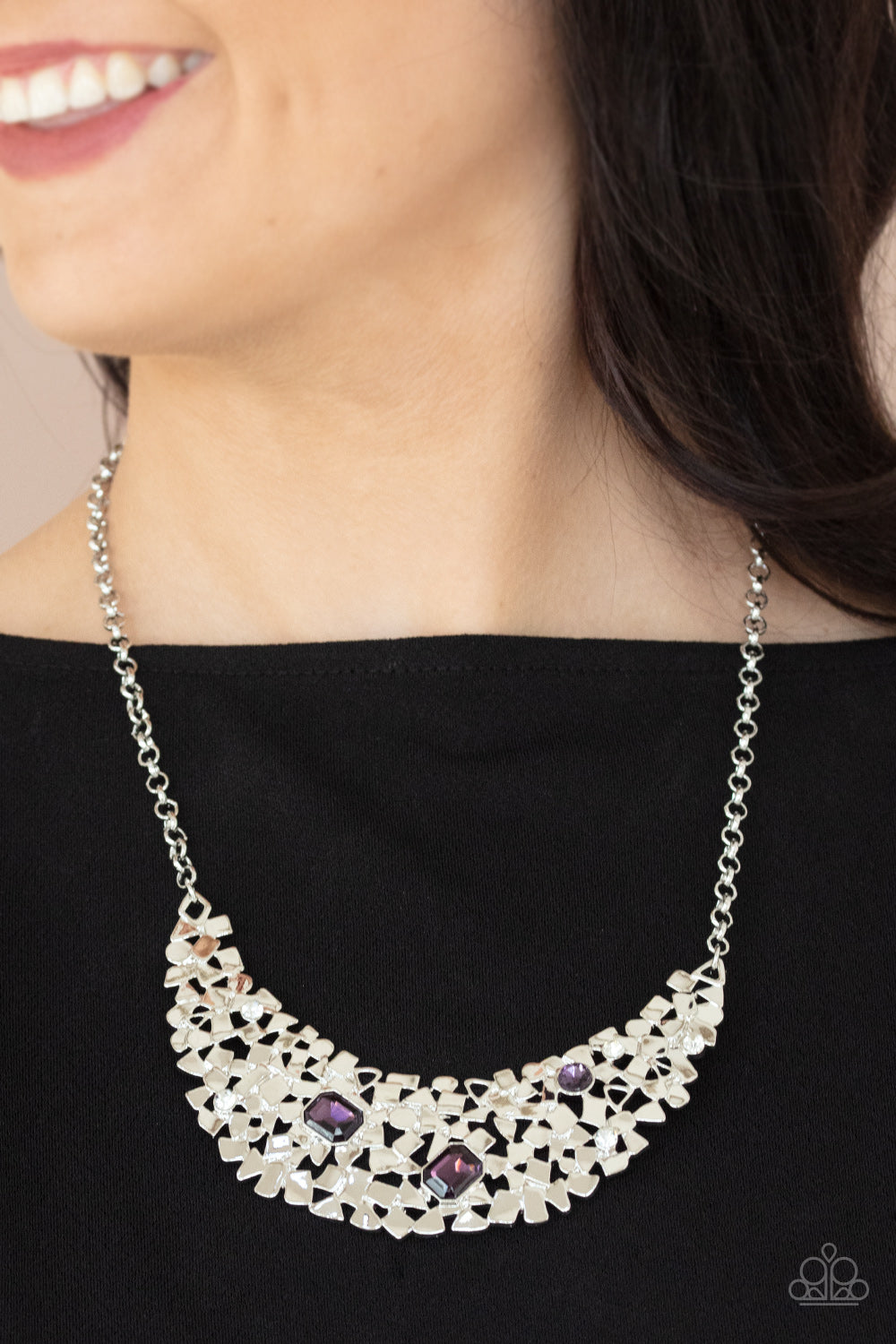 Paparazzi Necklace - Fabulously Fragmented - Purple