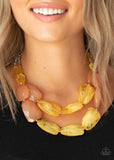 Paparazzi Necklace - Gives Me Chills - Yellow