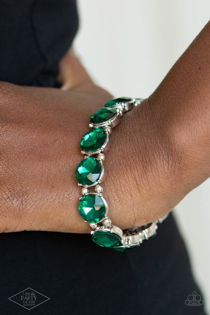 Paparazzi Bracelet - Glitzy Glamorous - Green