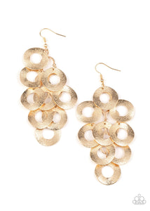 Paparazzi Earrings - Scattered Shimmer - Gold