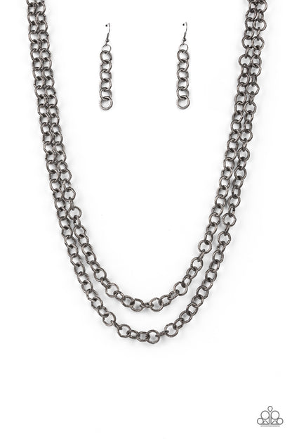 Paparazzi Necklace - Grunge Goals - Gunmetal