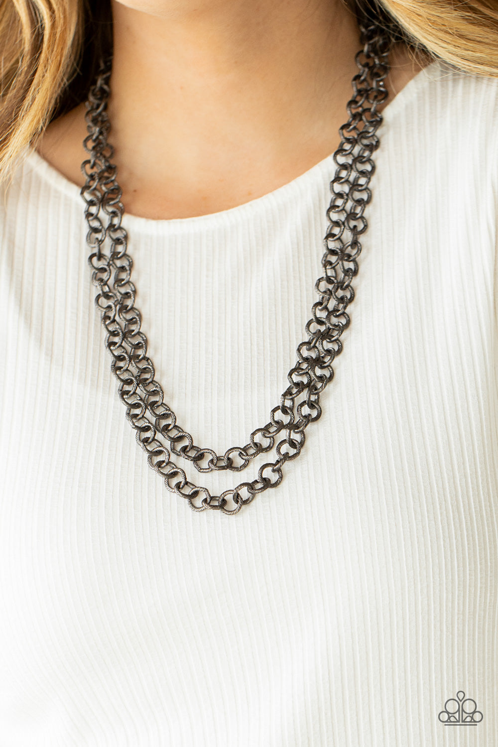 Paparazzi Necklace - Grunge Goals - Gunmetal