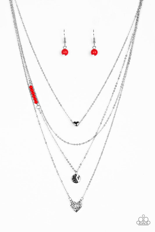 Paparazzi Necklace - Gypsy Heart - Red