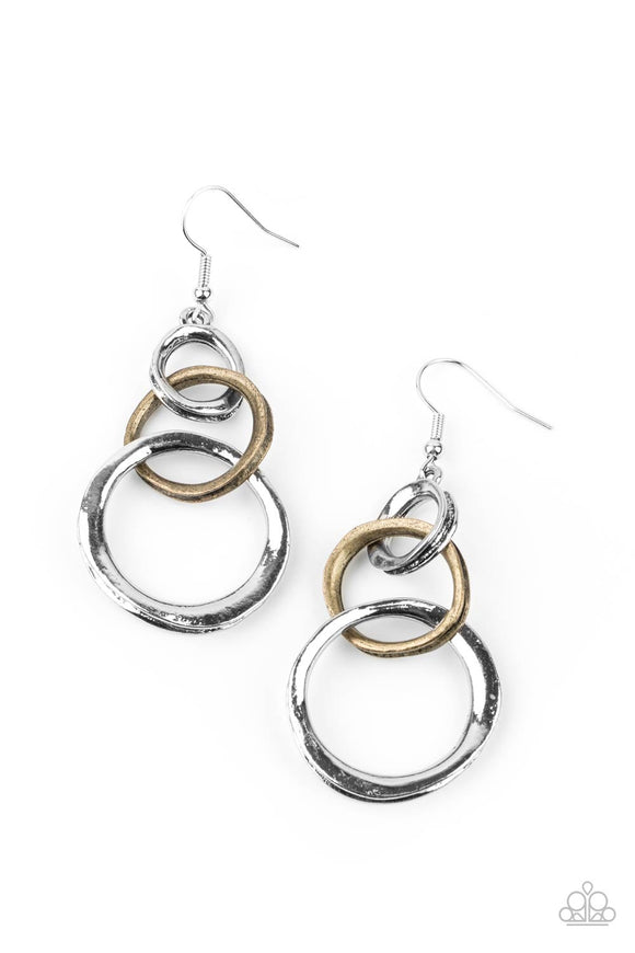 Paparazzi Earrings - Harmoniously Handcrafted - Silver