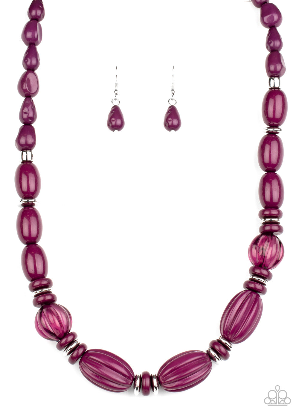 Paparazzi Necklace - High Alert - Purple