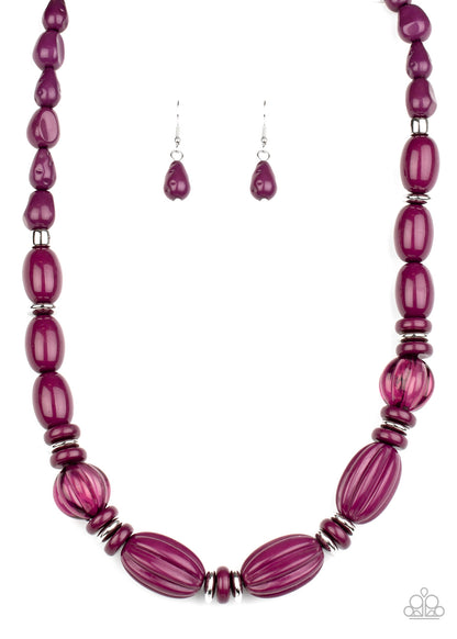 Paparazzi Necklace - High Alert - Purple