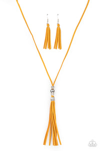 Paparazzi Necklace - Hold My Tassel - Yellow