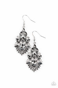 Paparazzi Earrings - Ice Castle Couture - Silver