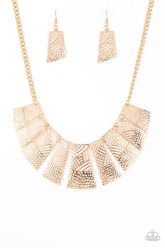 Paparazzi Necklace - Jungle Cat Jam - Gold