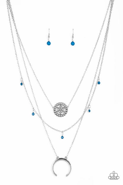 Paparazzi Necklace - Lunar Lotus - Blue