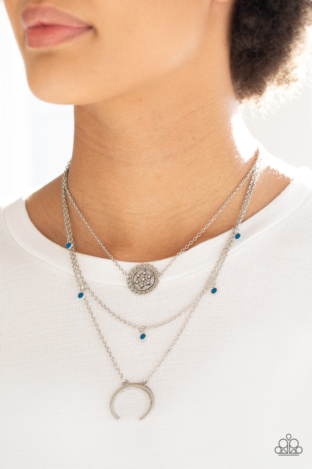 Paparazzi Necklace - Lunar Lotus - Blue