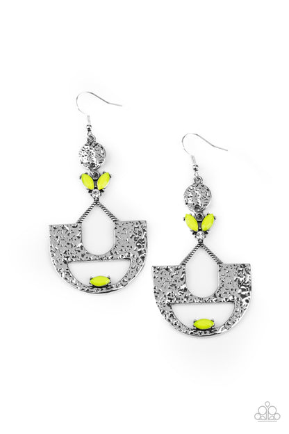 Paparazzi Earrings - Modern Day Mecca - Yellow