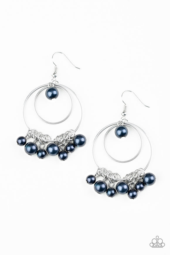 Paparazzi Earrings - New York Attraction - Blue