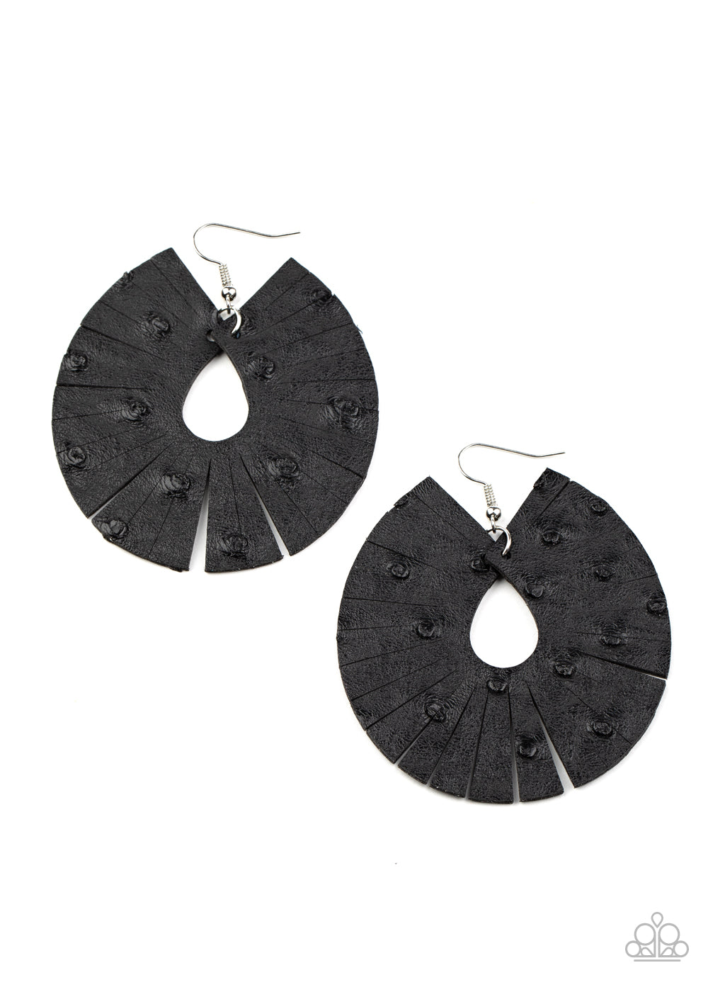 Paparazzi Earrings - Palm Islands - Black