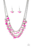 Paparazzi Necklace - Pebble Pioneer - Pink