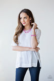 Paparazzi Necklace - Pebble Pioneer - Pink