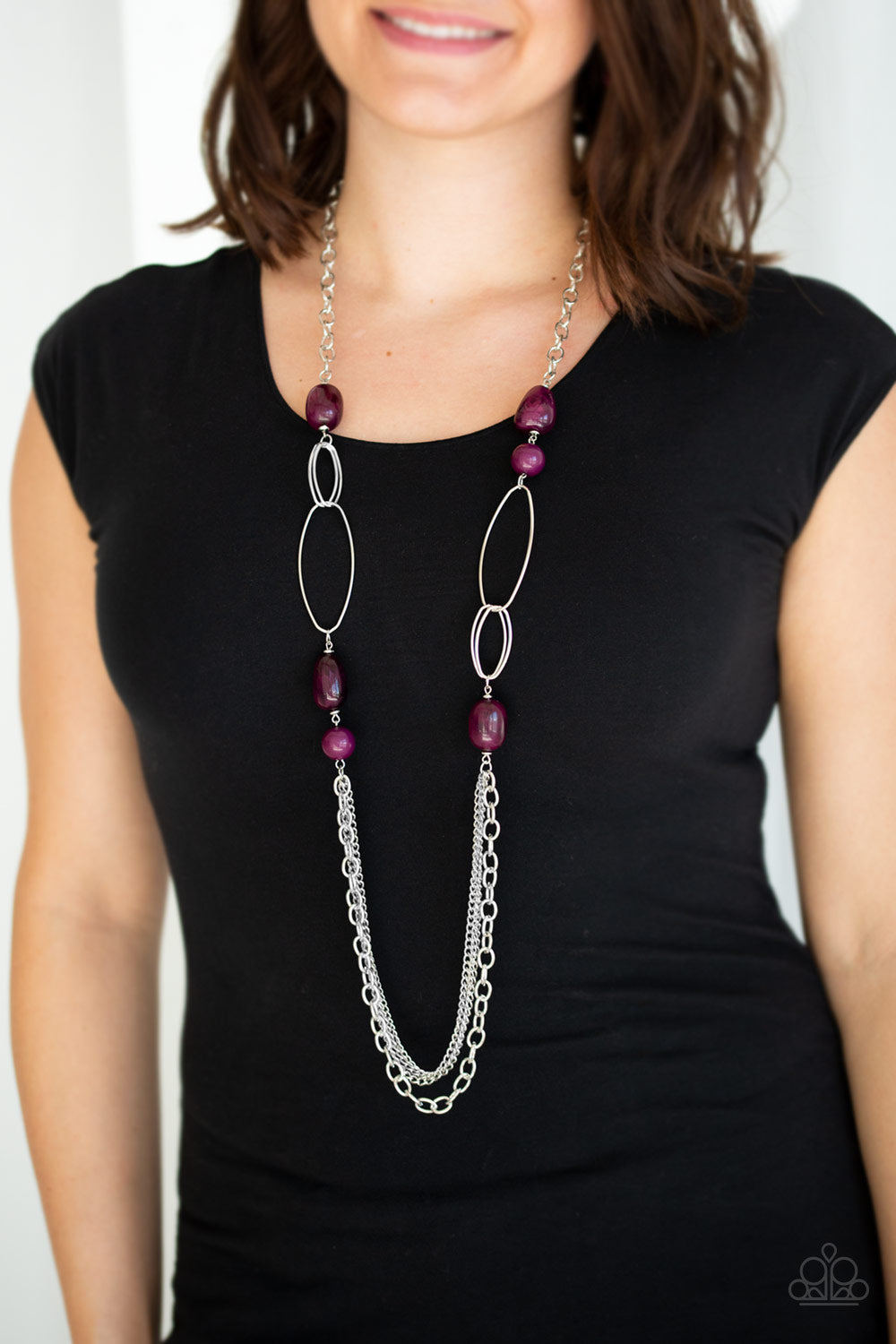 Paparazzi Necklace - Pleasant Promenade - Purple