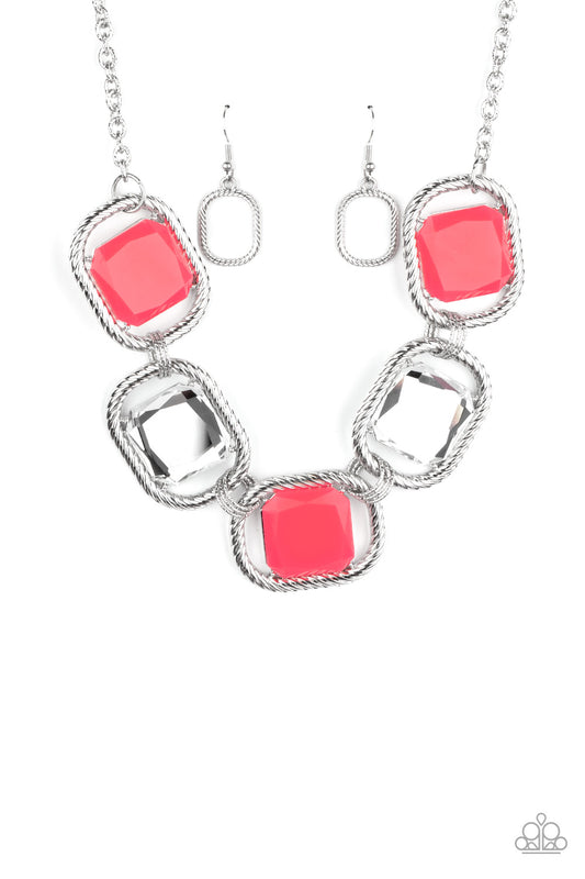 Paparazzi Necklace - Pucker Up - Pink