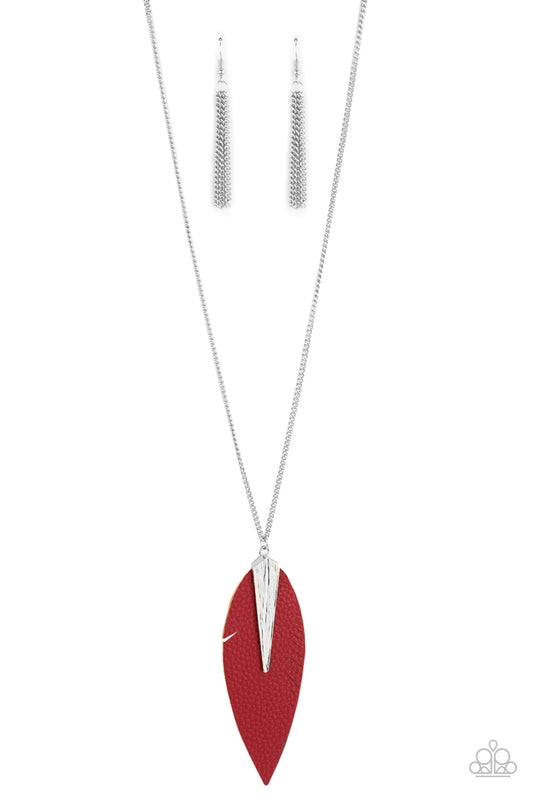 Paparazzi Necklace - Quill Quest - Red