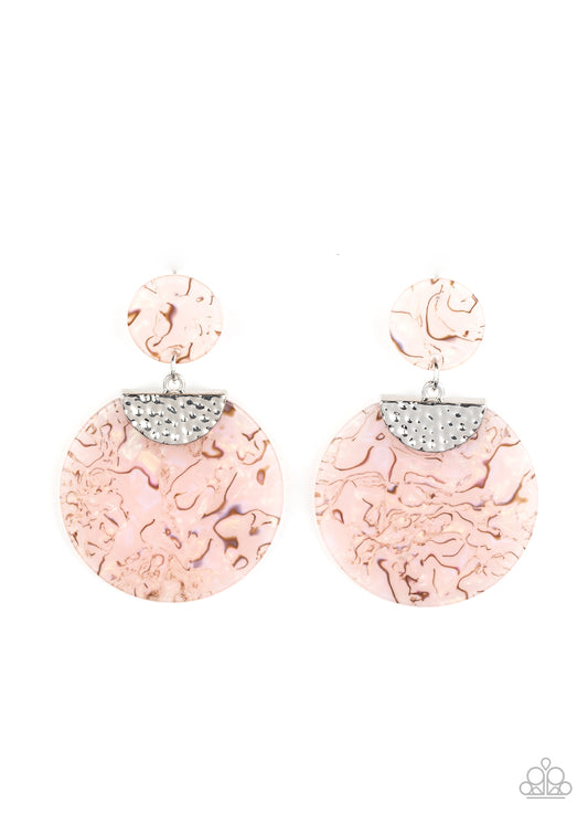 Paparazzi Earrings - Really Retro-politan - Pink