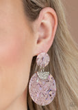 Paparazzi Earrings - Really Retro-politan - Pink