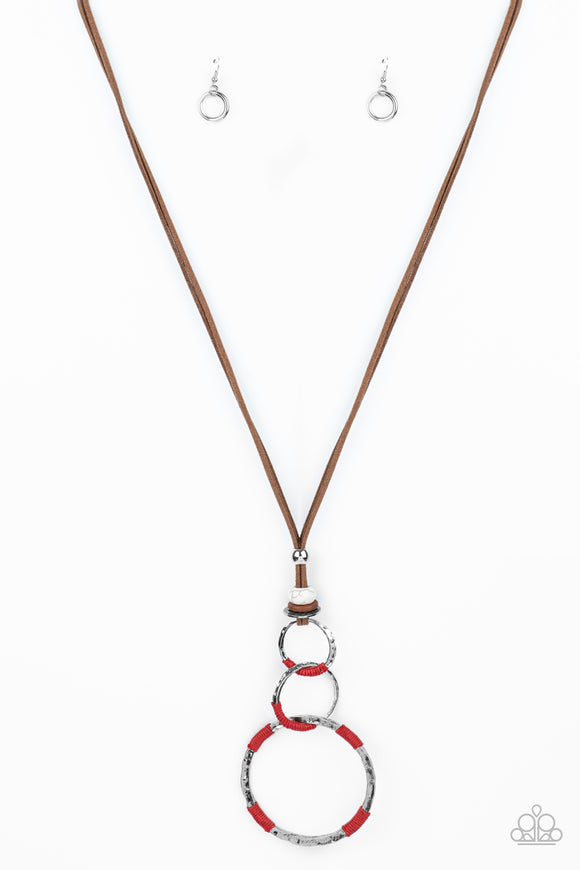 Paparazzi Necklace - Rural Renovation - Red