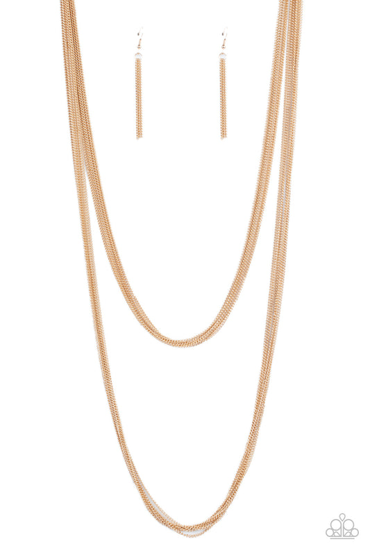 Paparazzi Necklace - Save Your TIERS - Gold