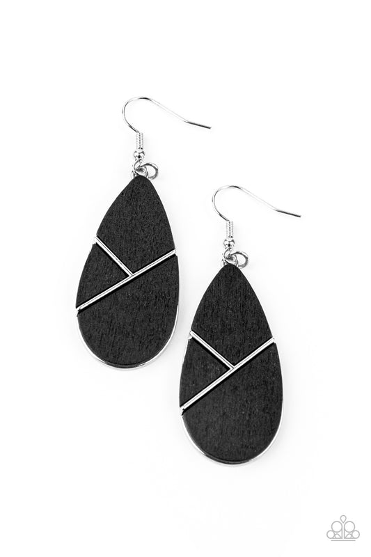 Paparazzi Earrings - Sequoia Forest - Black