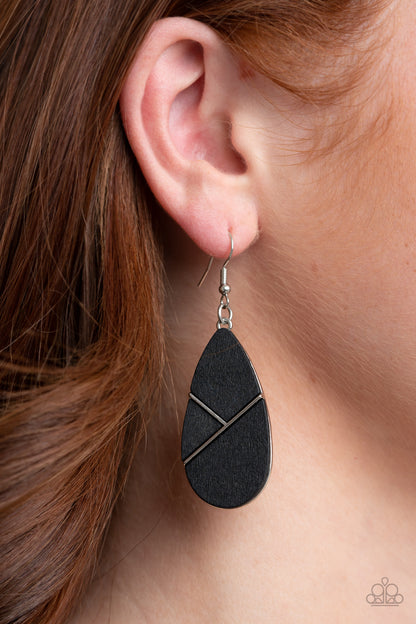 Paparazzi Earrings - Sequoia Forest - Black