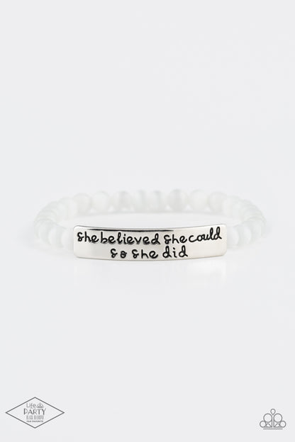 Paparazzi Bracelet - So She Did - White