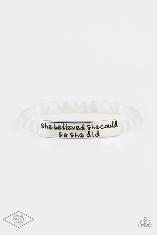 Paparazzi Bracelet - So She Did - White