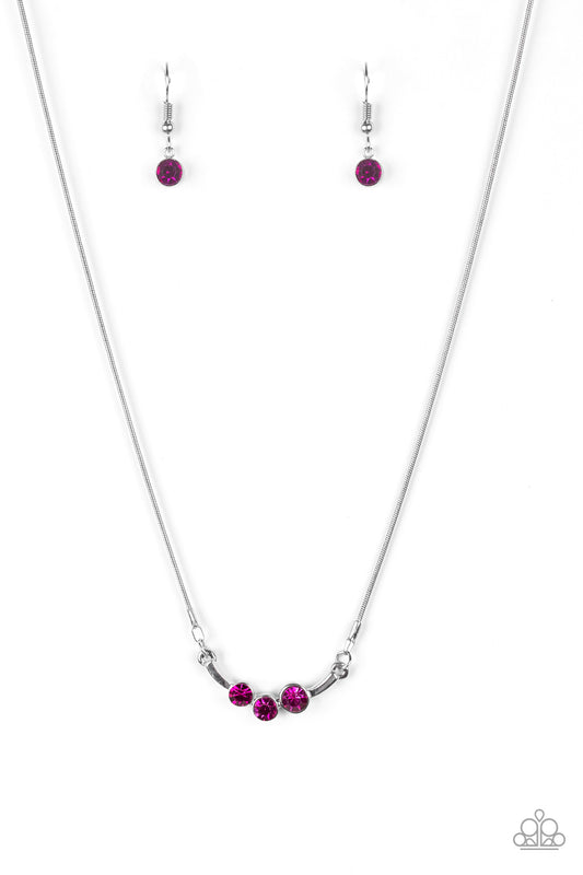 Paparazzi Necklace - Sparkling Stargazer - Pink