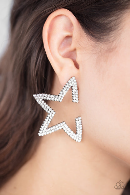 Paparazzi Earrings - Star Player - Silver