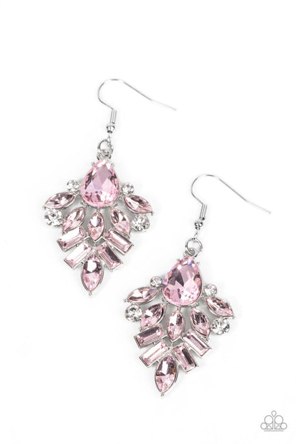 Paparazzi Earrings - Stellar-escent Elegance - Pink