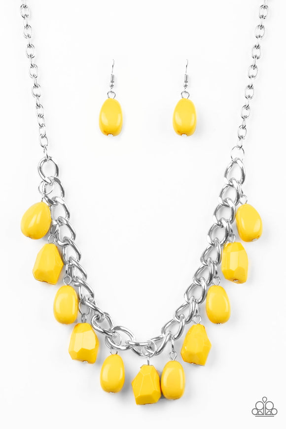 Paparazzi Necklace - Take the COLOR Wheel - Yellow