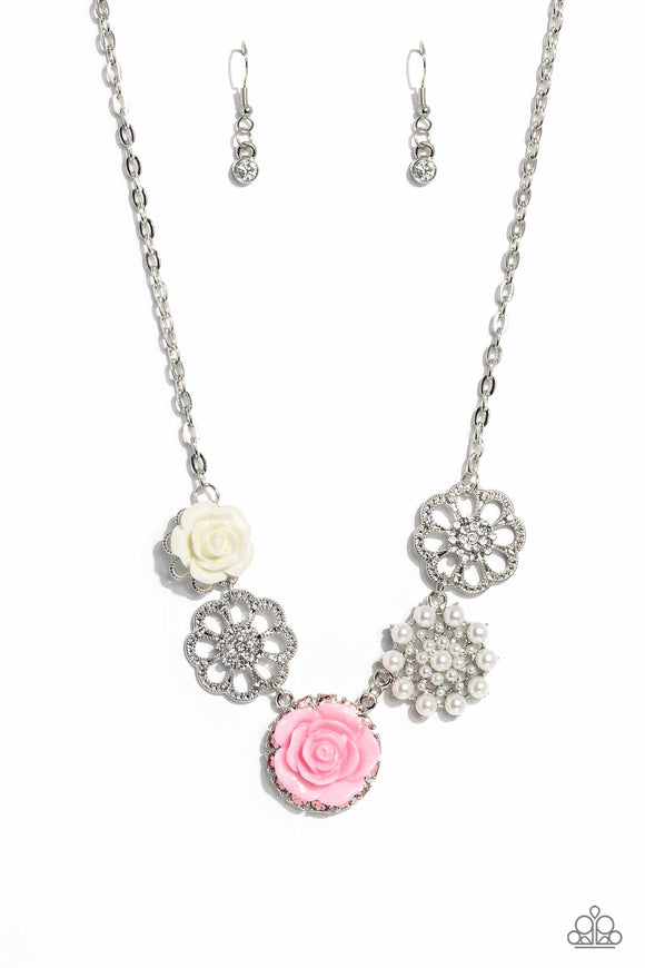 Paparazzi Necklace - Tea Party Favors - Pink - Life of the Party April 2023