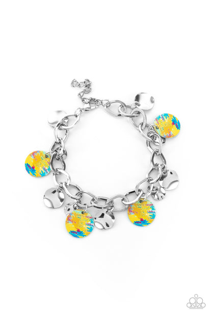 Paparazzi Bracelet - Teasingly Tie Dye - Yellow