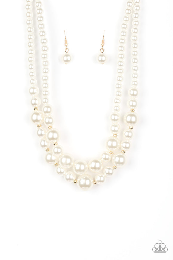 Paparazzi Necklace - The More The Modest - Gold