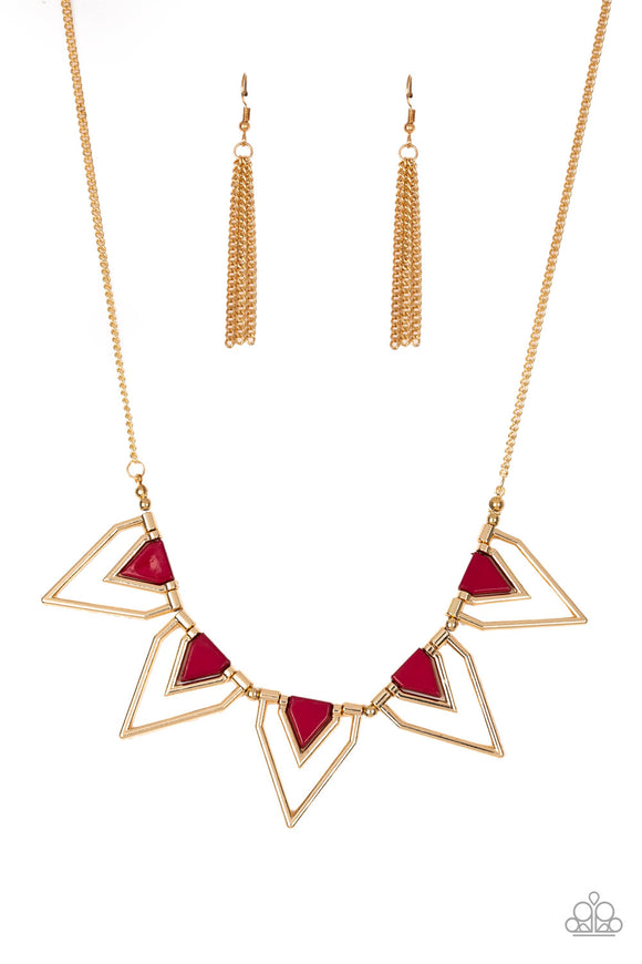 Paparazzi Necklace - The Pack Leader - Red