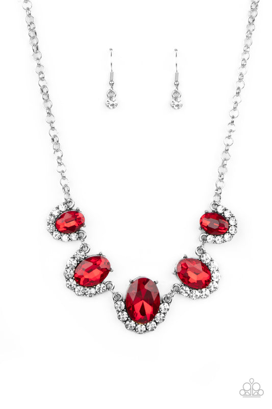 Paparazzi Necklace - The Queen Demands It - Red