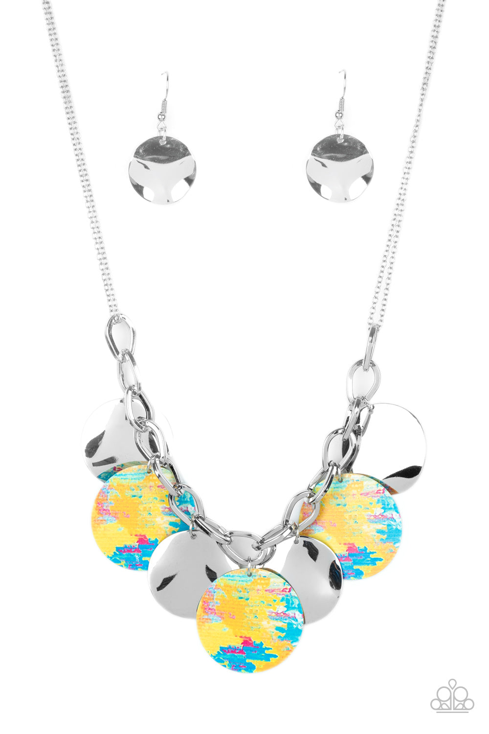 Paparazzi Necklace - Tie Dye Drama - Yellow