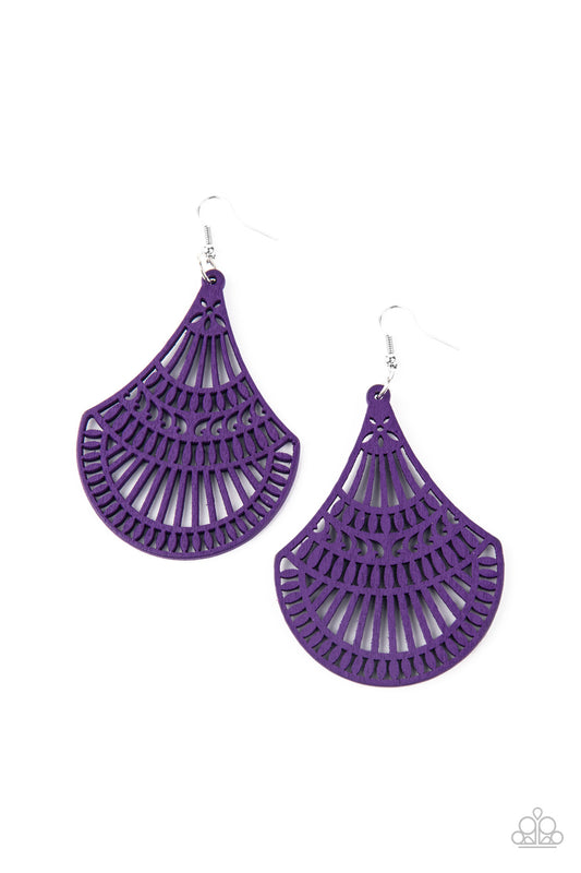 Paparazzi Earrings - Tropical Tempest - Purple