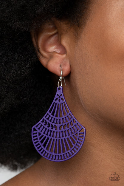 Paparazzi Earrings - Tropical Tempest - Purple