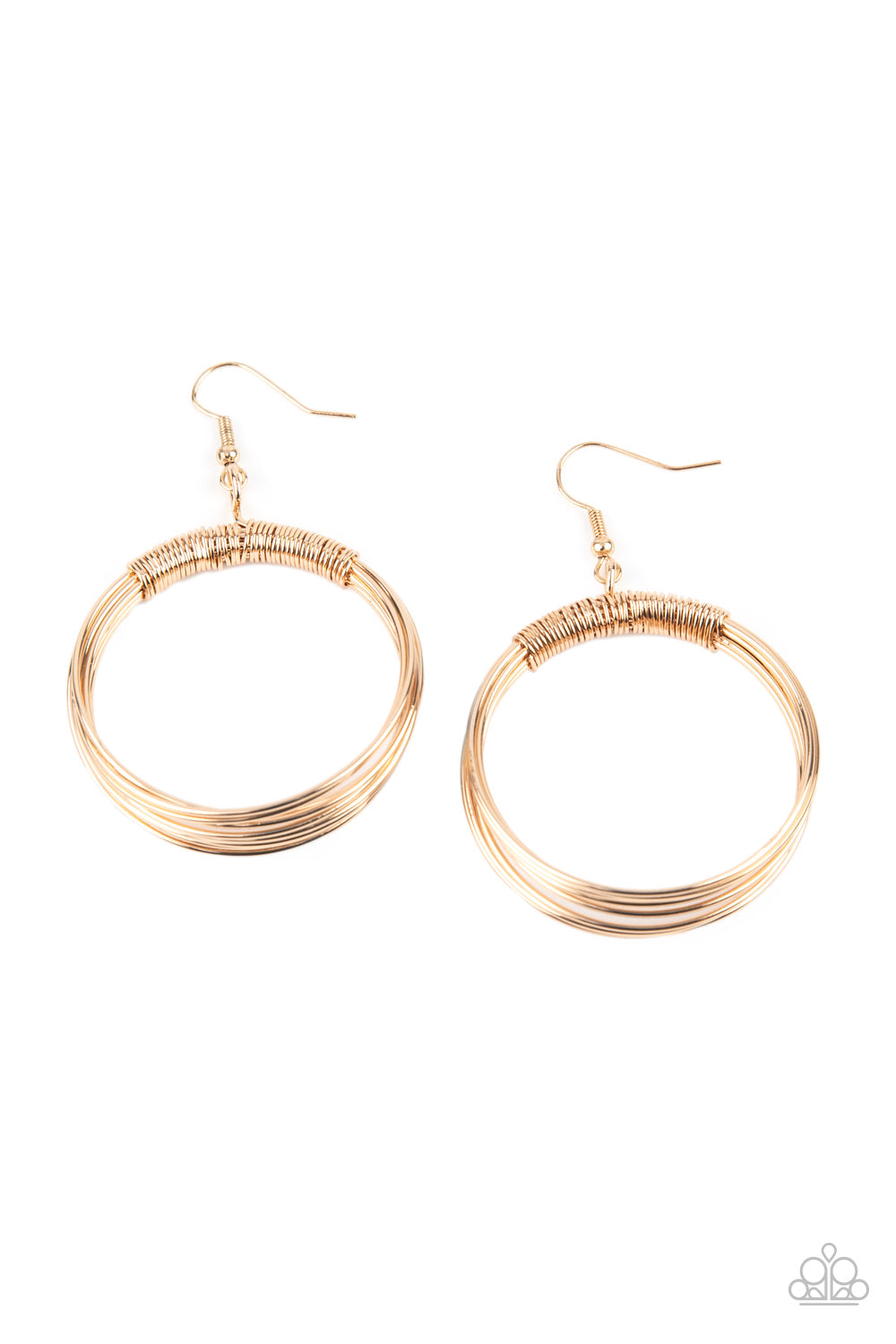 Paparazzi Earrings - Urban Spun - Gold