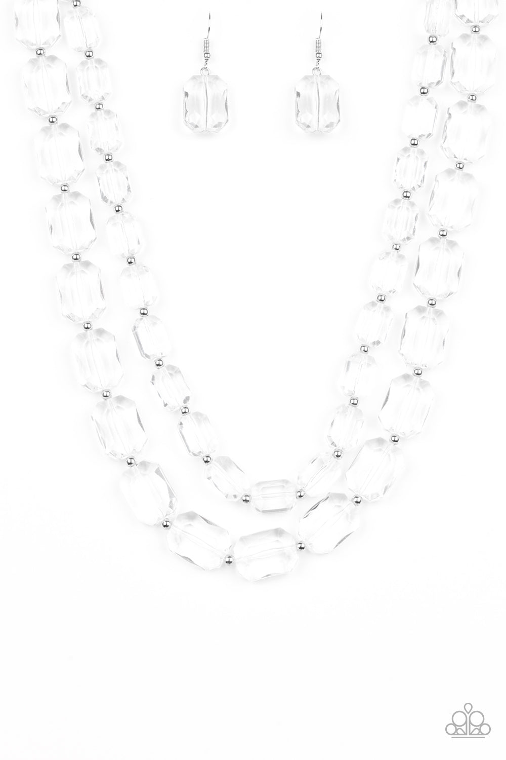 Paparazzi Necklace - Ice Bank - White