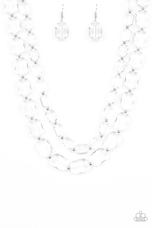 Paparazzi Necklace - Ice Bank - White