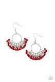 Paparazzi Earrings - Charmingly Cabaret - Red