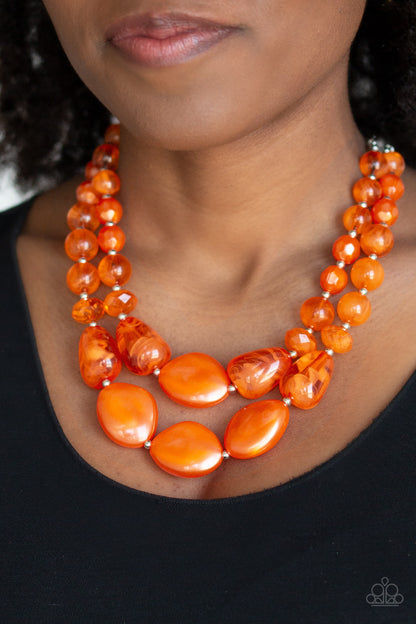 Paparazzi Necklace - Beach Glam - Orange